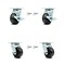 Service Caster 4 Inch Phenolic Caster Set with Roller Bearings 4 Swivel Lock 2 Brake SCC SCC-30CS420-PHR-TLB-BSL-2-BSL-2 - alternate 4